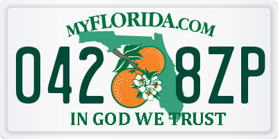 FL license plate 0428ZP