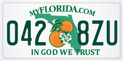 FL license plate 0428ZU