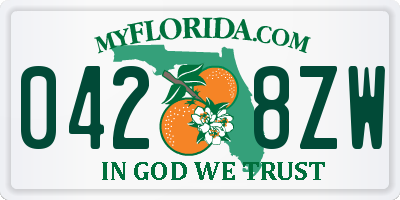 FL license plate 0428ZW