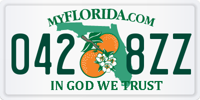 FL license plate 0428ZZ