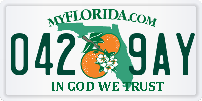 FL license plate 0429AY