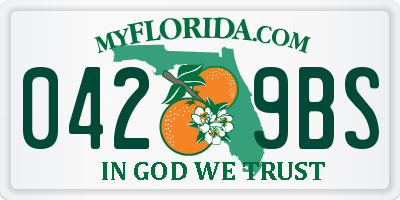 FL license plate 0429BS