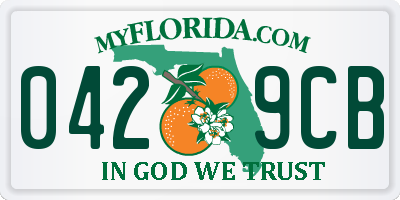 FL license plate 0429CB