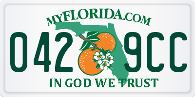 FL license plate 0429CC