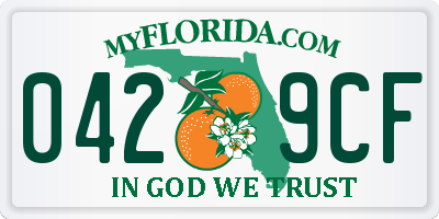 FL license plate 0429CF