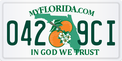 FL license plate 0429CI