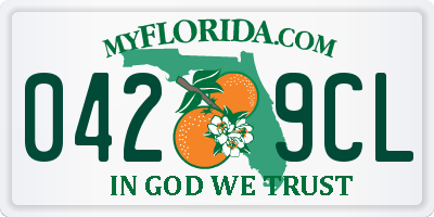 FL license plate 0429CL