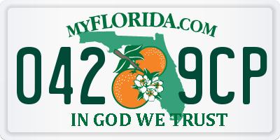 FL license plate 0429CP