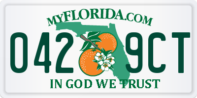 FL license plate 0429CT