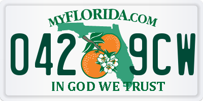 FL license plate 0429CW