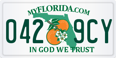 FL license plate 0429CY