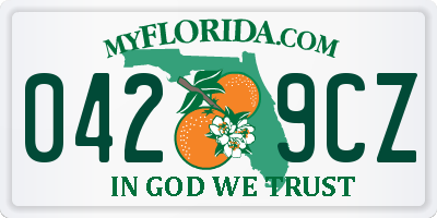 FL license plate 0429CZ