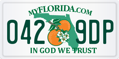 FL license plate 0429DP