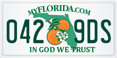 FL license plate 0429DS