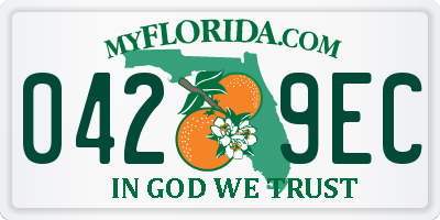 FL license plate 0429EC