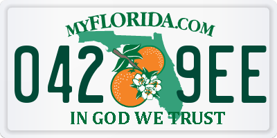 FL license plate 0429EE