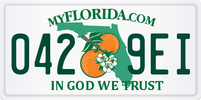 FL license plate 0429EI