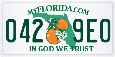 FL license plate 0429EO