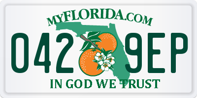 FL license plate 0429EP