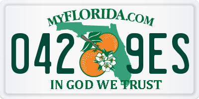 FL license plate 0429ES