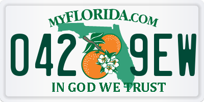 FL license plate 0429EW
