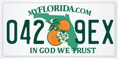 FL license plate 0429EX