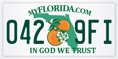 FL license plate 0429FI