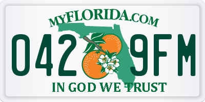 FL license plate 0429FM