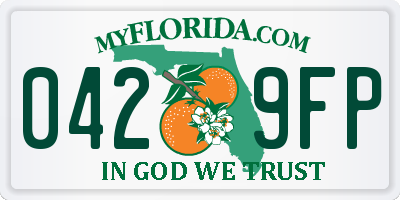 FL license plate 0429FP