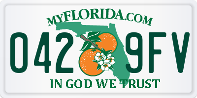 FL license plate 0429FV