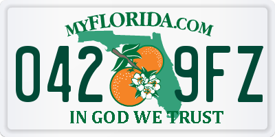 FL license plate 0429FZ