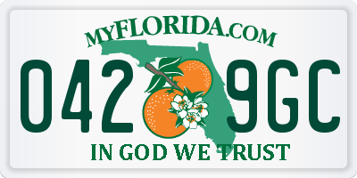 FL license plate 0429GC