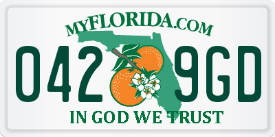 FL license plate 0429GD