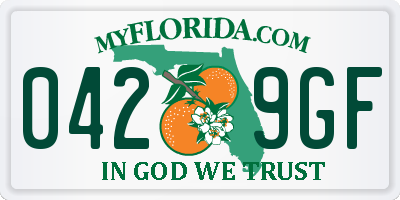 FL license plate 0429GF