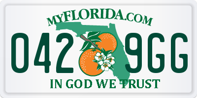 FL license plate 0429GG