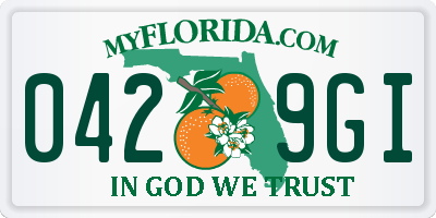FL license plate 0429GI