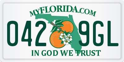 FL license plate 0429GL