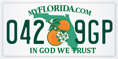 FL license plate 0429GP