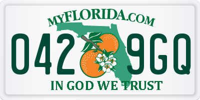 FL license plate 0429GQ
