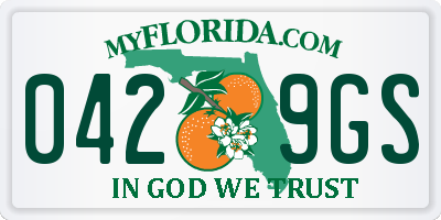 FL license plate 0429GS
