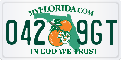 FL license plate 0429GT