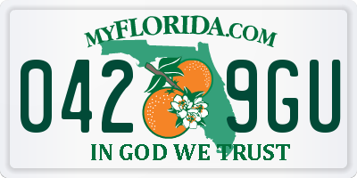 FL license plate 0429GU