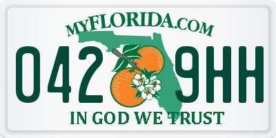 FL license plate 0429HH