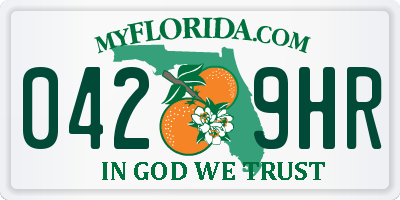 FL license plate 0429HR