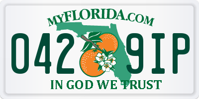 FL license plate 0429IP