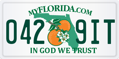 FL license plate 0429IT