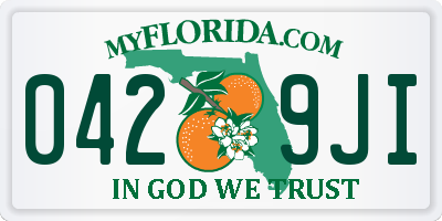 FL license plate 0429JI