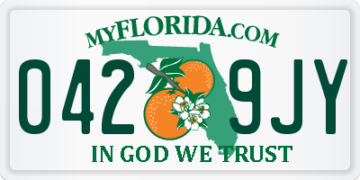 FL license plate 0429JY