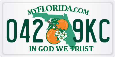 FL license plate 0429KC