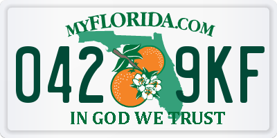 FL license plate 0429KF